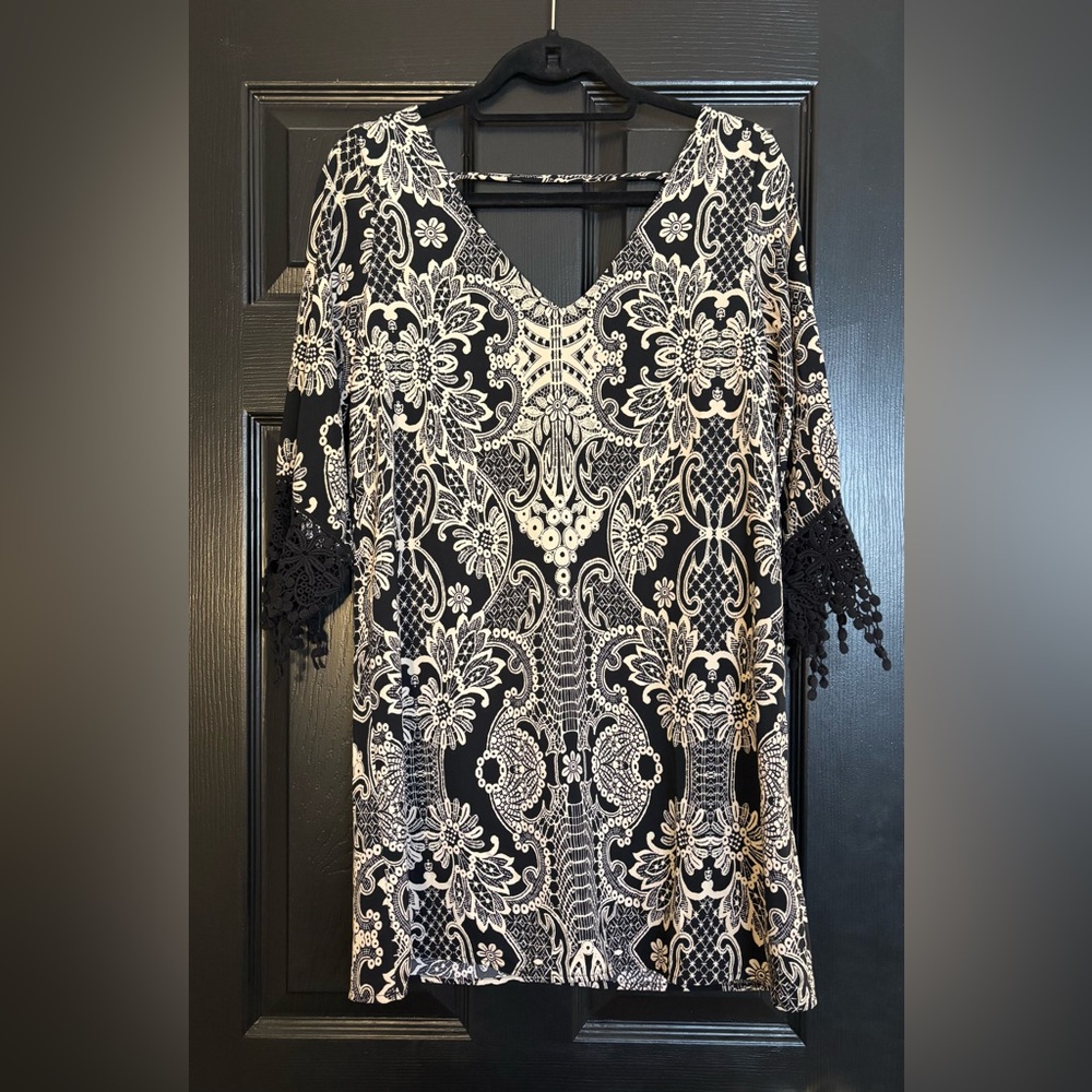 Pinkblush Elegant Black and White Blouse